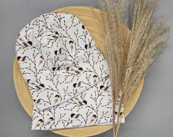 Handmade Beanie & Loop Vögel