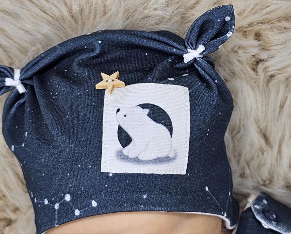 Handmade Strampler & Mütze gr.50 Eisbär