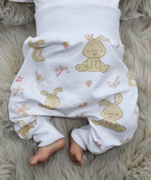 Handmade Pumphose gr. 56 Häschen Blumen