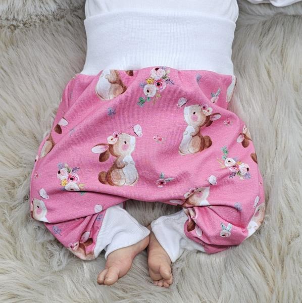 Handmade Hose gr. 56 pink Hasen