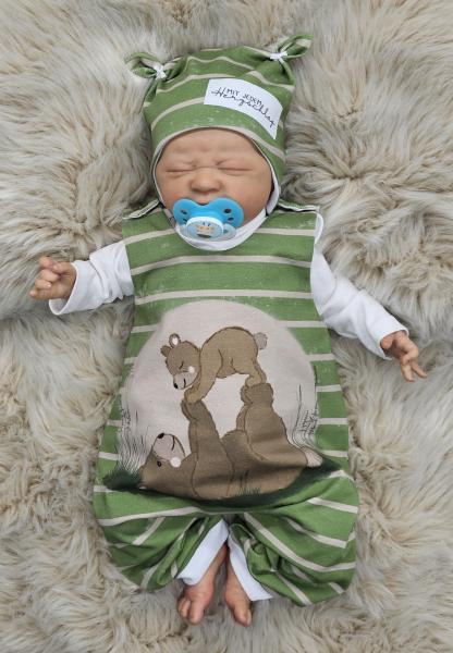 Handmade Strampler gr.56 Bär Familie