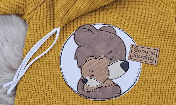 Handmade Jacke gr 56 Bär Stickbild