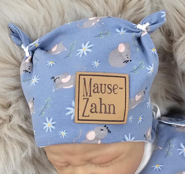 Handmade Strampler & Mütze niedliche Mäuse