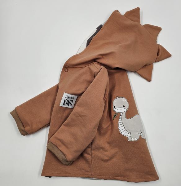 Handmade Jacke gr.80 mit Dino Stickbild