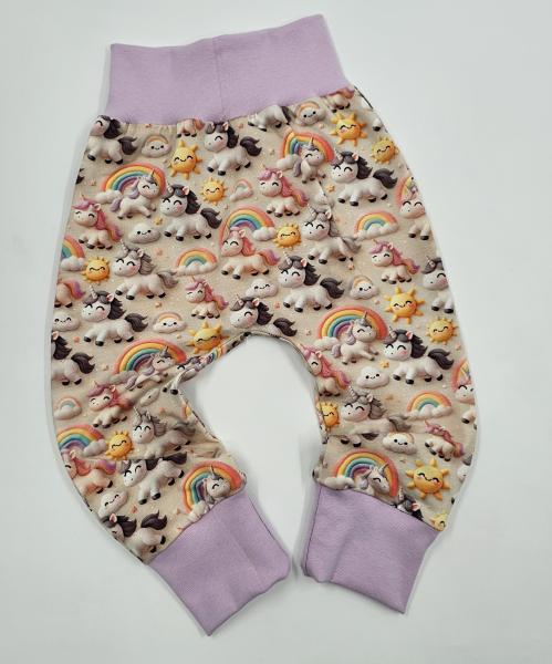 Handmade Pumphose Mitwachshose gr.56 bis gr.92 Einhörner