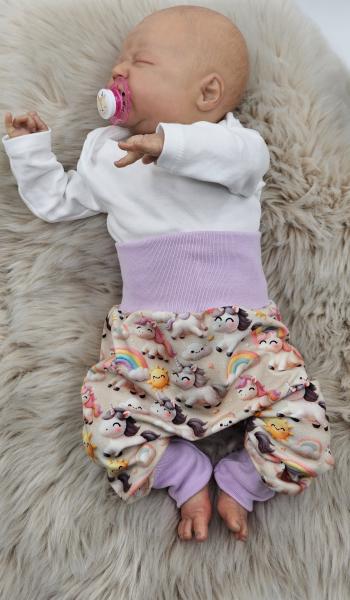 Handmade Pumphose Mitwachshose gr.56 bis gr.92 Einhörner