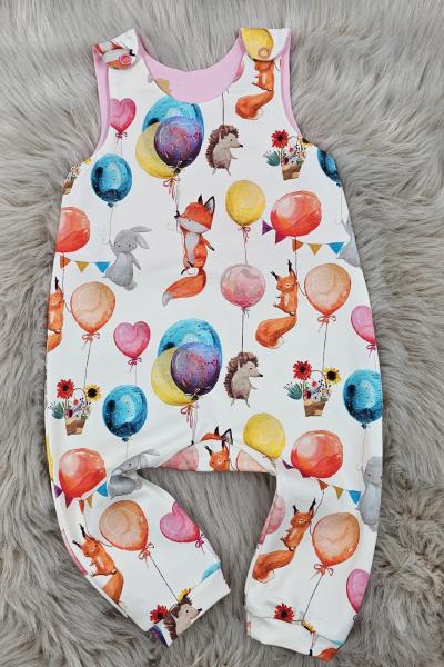 Handmade Strampler gr.68 Tiere Luftballon