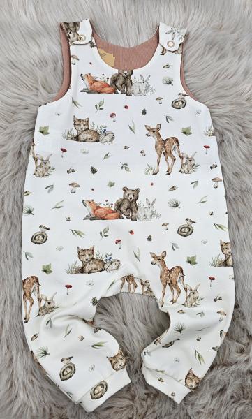 Handmade Strampler gr.68 Waldtiere