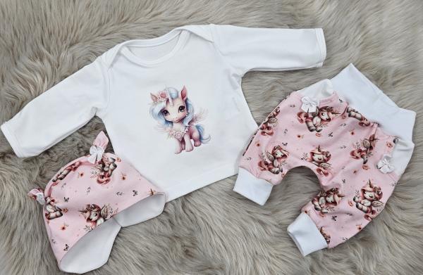 Handmade 3 tlg. Set gr.56 Einhörner