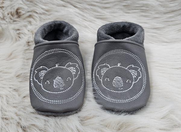 Handmade Lederpuschen gr.20 mit Koalas