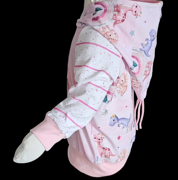 Handmade Hoody gr.86 Dinos rosa