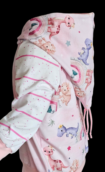 Handmade Hoody gr.86 Dinos rosa