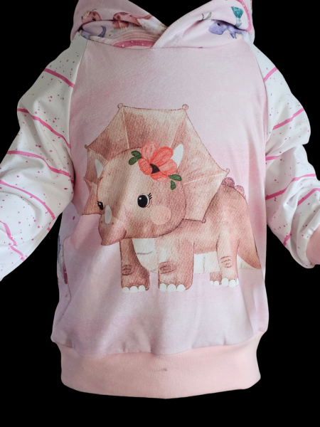 Handmade Hoody gr.86 Dinos rosa