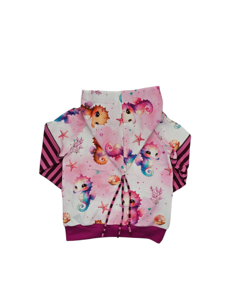 Handmade Hoody gr. 104 Seepferdchen