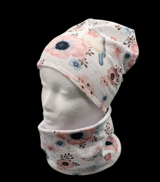 Handmade Beanie & Loop Vögel