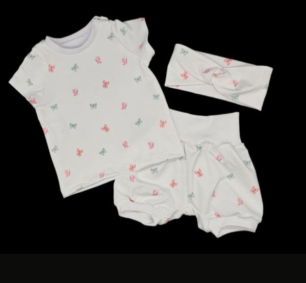 Handmade 3 tlg Set gr.74 Schmetterling