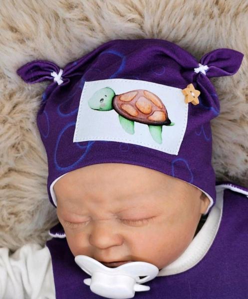 Handmade Strampler mit Mütze gr.56 Meerestiere maritim