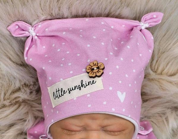 Handmade Strampler mit Mütze gr.56 niedlich Sommer