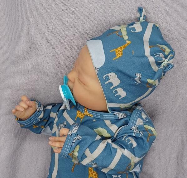 Handmade Pulli, Hose und Mütze gr.56 Tiere